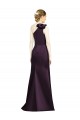 Satin One Shoulder Sleeveless Grape Long Bridesmaid Dress Kent