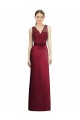 Satin & Lace V-Neck Sleeveless Long Bridesmaid Dress Kent