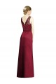 Satin & Lace V-Neck Sleeveless Long Bridesmaid Dress Kent