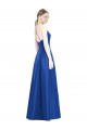 Satin Spaghetti Straps Sleeveless Open Back Long Bridesmaid Dress Kent