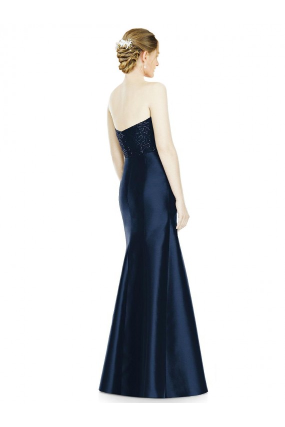 Satin Sweetheart Sleeveless Long Evening Dress / Bridesmaid Dress Kent