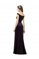 Satin Off the Shoulder Cap Sleeves Long Bridesmaid Dress Kent