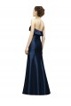 Satin Sweetheart Sleeveless Dark Navy Long Bridesmaid Dress Kent