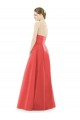 Satin Jewel Neck Sleeveless Long Bridesmaid Dress Kent