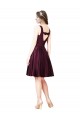 Satin Bateau Neck Sleeveless V-Back Knee Length Prom Dress / Bridesmaid Dress Kent