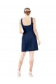 Satin V-Neck Sleeveless Knee Length Bridesmaid Gown Kent