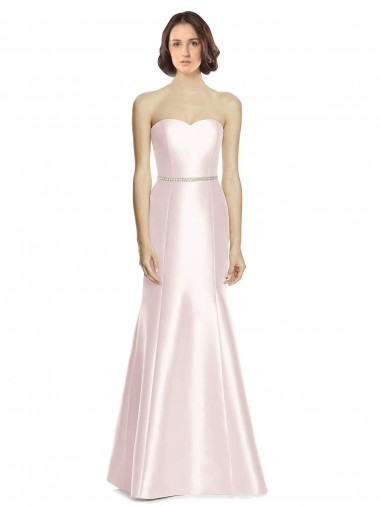 Satin Sweetheart Sleeveless Long Bridesmaid Dress Kent