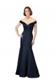 Satin Off the Shoulder Cap Sleeves Long Prom Dress / Bridesmaid Dress Kent