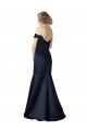 Satin Off the Shoulder Cap Sleeves Long Prom Dress / Bridesmaid Dress Kent