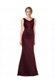 Satin V-Neck Sleeveless Low Back Long Black Tie Evening Gown / Prom Dress / Bridesmaid Dress Kent