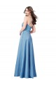 Satin Spaghetti Straps Sleeveless Open Back Long Formal Evening Gown / Prom Dress / Bridesmaid Dress Kent