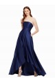 Satin Strapless Sleeveless Low Back Long High Low Evening Gown / Prom Dress / Bridesmaid Dress Kent