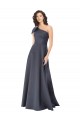 Satin One Shoulder Sleeveless Long Formal Evening Gown / Prom Dress / Bridesmaid Dress Kent