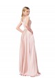 Satin Off the Shoulder Sleeveless Long Formal Evening Gown / Prom Dress / Bridesmaid Dress Kent