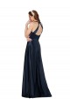Satin V-Neck Sleeveless Keyhole Back Long Formal Evening Gown / Prom Dress / Bridesmaid Dress Kent