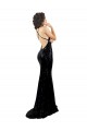 Sequin V-Neck Sleeveless Open Back Long Black Tie Evening Gown / Prom Dress / Bridesmaid Dress Kent