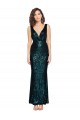 Sequin V-Neck Sleeveless Long Bridesmaid Evening Dress Kent