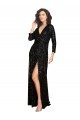 Sequin V-Neck Long Sleeves Long Formal Dress / Bridesmaid Dress Kent