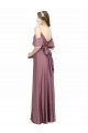 Silk like Satin Off the Shoulder Cold Shoulder Low Back Long Formal Dress / Bridesmaid Dress Kent
