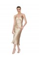 Silk like Satin V-Neck Sleeveless Midi Length Formal Evening Gown / Prom Dress / Bridesmaid Dress Kent