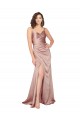 Silk like Satin V-Neck Sleeveless V-Back Long Black Tie Evening Gown / Prom Dress / Bridesmaid Dress Kent