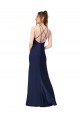 Silk like Satin High Neck Sleeveless Open Back Long Formal Evening Gown / Prom Dress / Bridesmaid Dress Kent