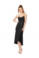 Silk like Satin Cowl Neck Sleeveless Open Back Midi Length High Low Evening Gown / Prom Dress / Bridesmaid Dress Kent
