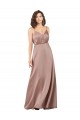Silk like Satin V-Neck Sleeveless Long Formal Evening Gown / Bridesmaid Dress Kent