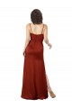 Silk like Satin Spaghetti Straps Sleeveless Low Back Red Long Formal Evening Gown / Prom Dress / Bridesmaid Dress Kent