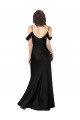 Silk like Satin Off the Shoulder Sleeveless Low Back Long Formal Dress / Bridesmaid Dress Kent