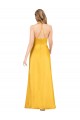 Silk like Satin V-Neck Sleeveless Open Back Long Formal Dress / Bridesmaid Dress Kent