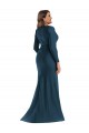 Silk like Satin V-Neck Long Sleeves Long Formal Plus Size Evening Gown / Prom Dress / Bridesmaid Dress Kent