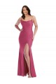 Silk like Satin Spaghetti Straps Sleeveless Tie Back Long Formal Plus Size Evening Gown / Prom Dress / Bridesmaid Dress Kent