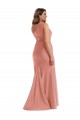 Silk like Satin One Shoulder Sleeveless Long Black Tie Plus Size Evening Gown / Prom Dress / Bridesmaid Dress Kent