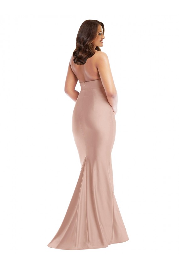 Silk like Satin Halter Neck Sleeveless Open Back Long Formal Plus Size Evening Gown / Prom Dress / Bridesmaid Dress Kent