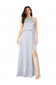 Silk like Satin Halter Neck Sleeveless Open Back Long Formal Evening Gown / Bridesmaid Dress Kent