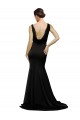 Silk like Satin V-Neck Sleeveless Low Back Sweep Train Formal Evening Gown / Prom Dress / Bridesmaid Dress Kent