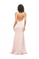 Silk like Satin One Shoulder Sleeveless Low Back Long Formal Evening Gown / Prom Dress / Bridesmaid Dress Kent