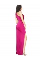 Silk like Satin One Shoulder Sleeveless Fuchsia Long Formal Evening Gown / Prom Dress / Bridesmaid Dress Kent