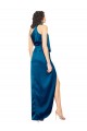 Silk like Satin Halter Neck Sleeveless Long Formal Evening Gown / Prom Dress / Bridesmaid Dress Kent