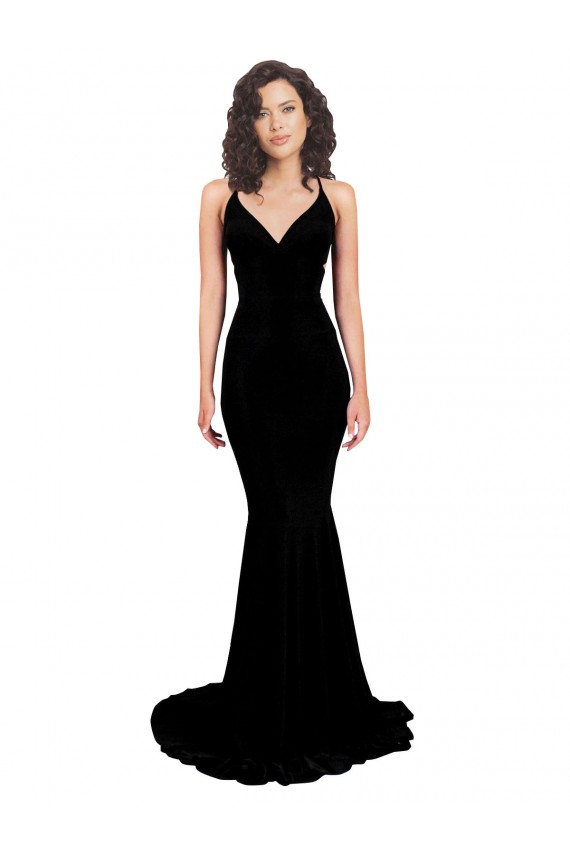 Spandex V-Neck Sleeveless Open Back Long Formal Evening Gown / Prom Dress / Bridesmaid Dress Kent