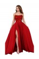 Spandex & Lace Spaghetti Straps Sleeveless Open Back Long Semi Formal Evening Dress / Prom Dress / Bridesmaid Dress Kent