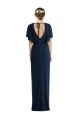 Spandex Bateau Neck Short Sleeves Open Back Long Semi Formal Evening Dress / Prom Dress / Bridesmaid Dress Kent
