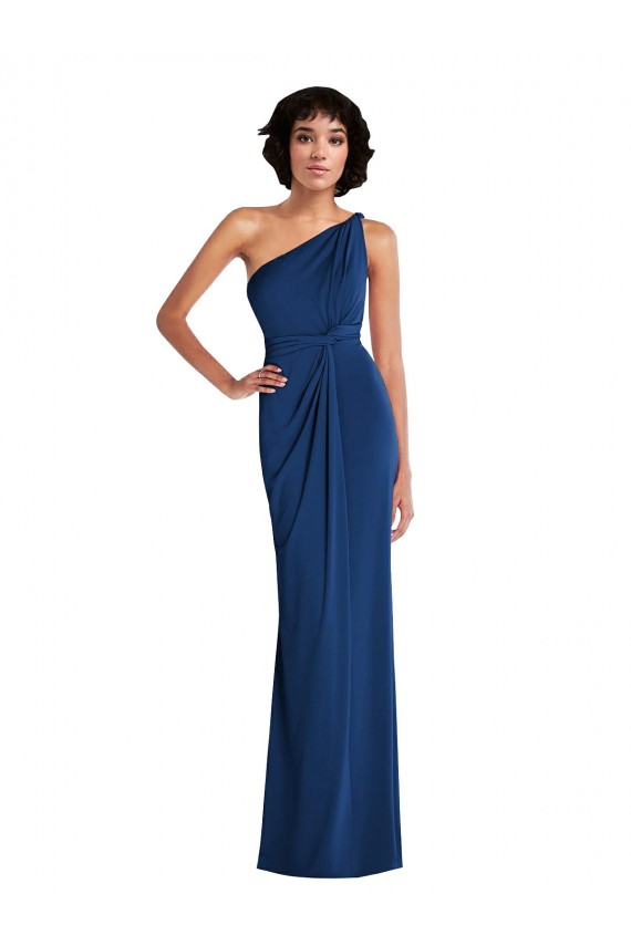 Spandex One Shoulder Sleeveless Long Semi Formal Evening Dress / Prom Dress / Bridesmaid Dress Kent