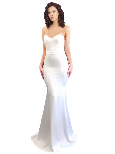 Stretch Crepe Sweetheart Sleeveless Low Back Long Formal Evening Gown / Prom Dress / Bridesmaid Dress Kent