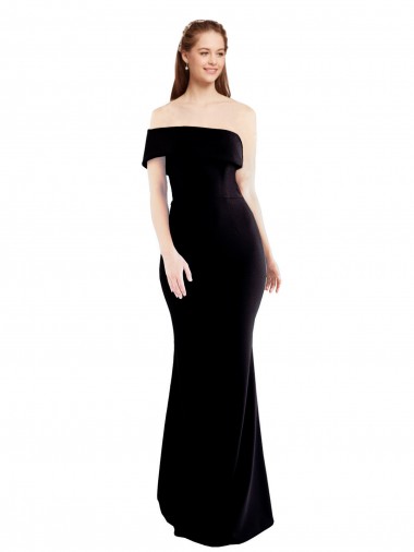 Stretch Crepe One Shoulder Sleeveless Keyhole Back Long Formal Evening Gown / Prom Dress / Bridesmaid Dress Kent