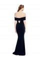 Stretch Crepe Off the Shoulder Sleeveless Keyhole Back Long Formal Dress / Bridesmaid Dress Kent