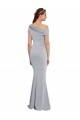 Stretch Crepe One Shoulder Sleeveless Grey Long Formal Dress / Bridesmaid Dress Kent