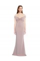 Stretch Crepe Off the Shoulder Sleeveless Keyhole Back Long Formal Evening Gown / Prom Dress / Bridesmaid Dress Kent