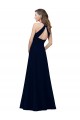 Stretch Crepe Jewel Neck Sleeveless Keyhole Back Long Prom Dress / Bridesmaid Dress Kent